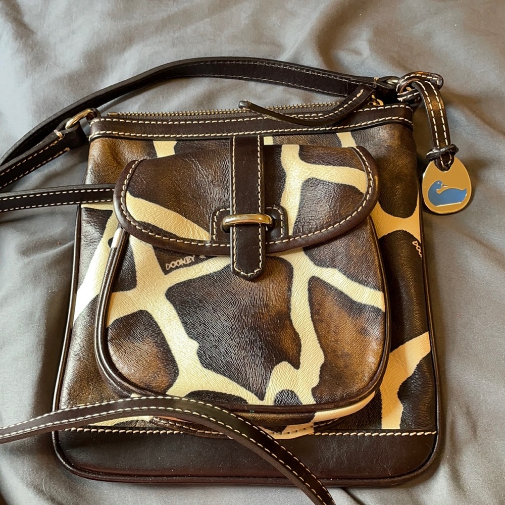 Dooney & Bourke Leather Giraffe Print Crossbody Bag